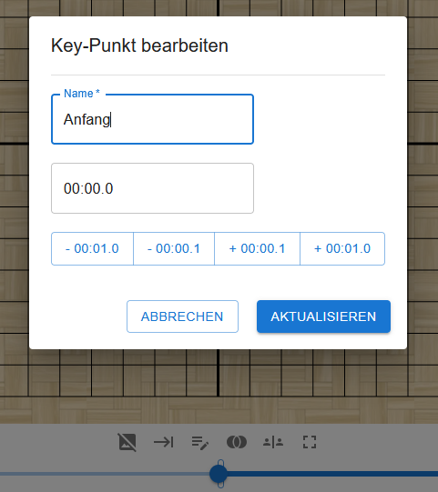 Keyframe bearbeiten